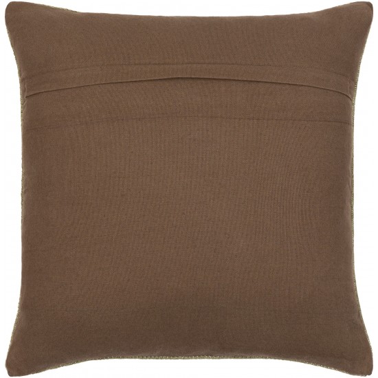 Surya Stine Dusty Sage Pillow Cover 18"H X 18"W