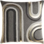 Surya Sutton Gray Pillow Cover 18"H X 18"W