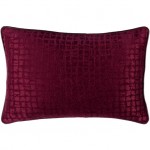 Surya Tambi Burgundy Pillow Cover 13"H X 20"W