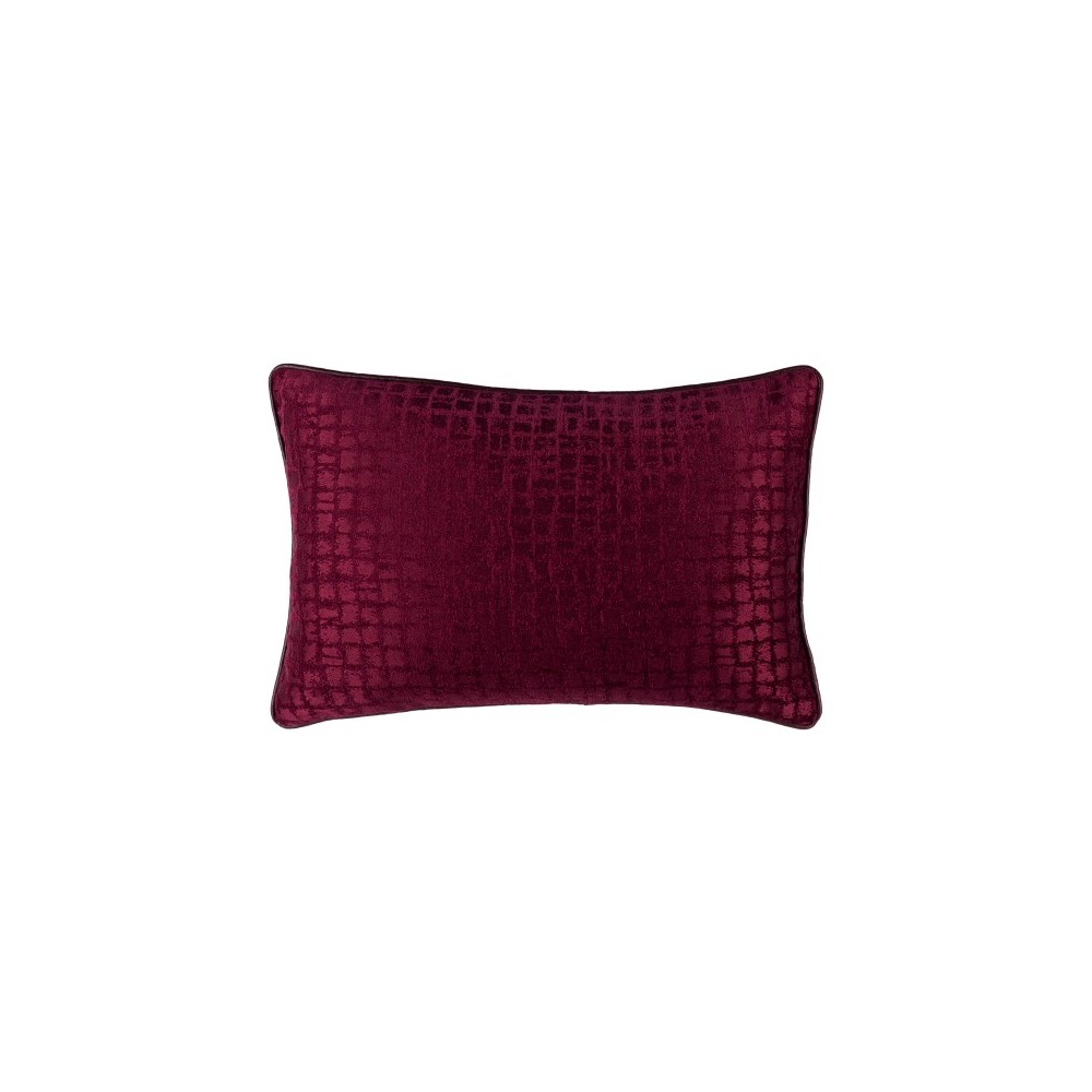 Surya Tambi Burgundy Pillow Cover 13"H X 20"W