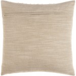 Surya Valin Oatmeal Pillow Cover 22"H X 22"W