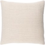 Surya Vanessa Cream Pillow Cover 18"H X 18"W