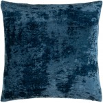 Surya Velvet Deco Dark Blue Pillow Cover 20"H X 20"W