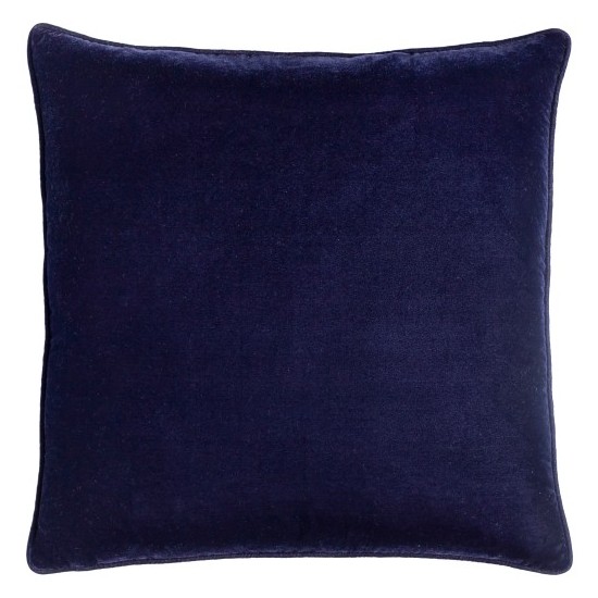 Surya Velvet Glam Navy Pillow Cover 18"H X 18"W