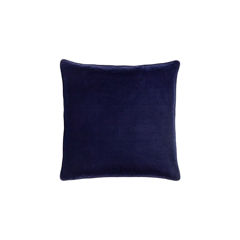 Surya Velvet Glam Navy Pillow Cover 18"H X 18"W