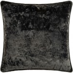 Surya Velvet Mood Charcoal Pillow Cover 20"H X 20"W