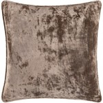 Surya Velvet Mood Taupe Pillow Cover 18"H X 18"W