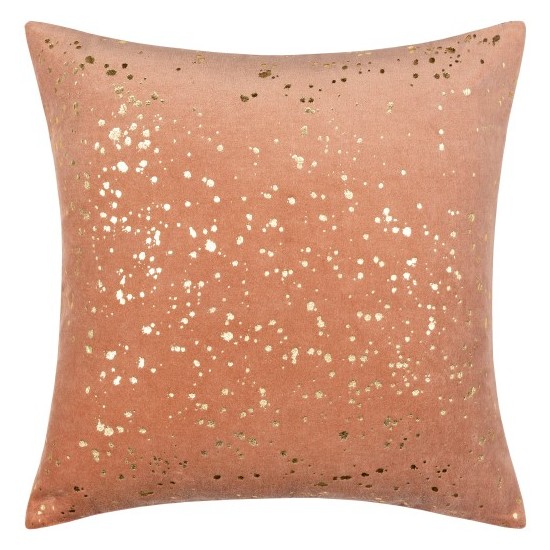 Surya Velvet Sparkle Mauve Pillow Cover 20"H X 20"W