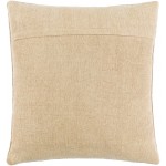 Surya Washed Stripe Light Beige Pillow Cover 18"H X 18"W