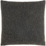 Surya Washed Texture Charcoal Pillow Cover 20"H X 20"W