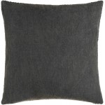 Surya Washed Texture Charcoal Pillow Cover 20"H X 20"W