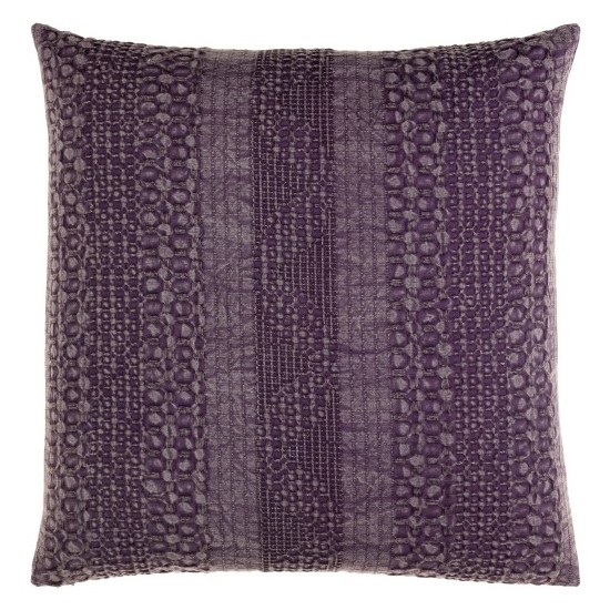 Surya Washed Waffle Medium Purple Pillow Cover 20"H X 20"W