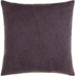 Surya Washed Waffle Medium Purple Pillow Cover 20"H X 20"W
