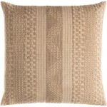 Surya Washed Waffle Beige Pillow Cover 20"H X 20"W