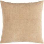 Surya Washed Waffle Beige Pillow Cover 20"H X 20"W