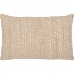 Surya Willa Oatmeal Pillow Cover 14"H X 22"W