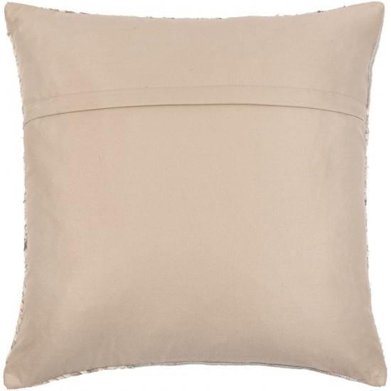 Surya Zander Pillow Cover 20"H X 20"W Medium Gray & Taupe