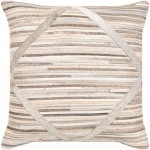 Surya Zander Gray Pillow Cover 20"H X 20"W