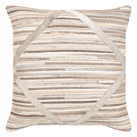 Surya Zander Gray Pillow Cover 20"H X 20"W