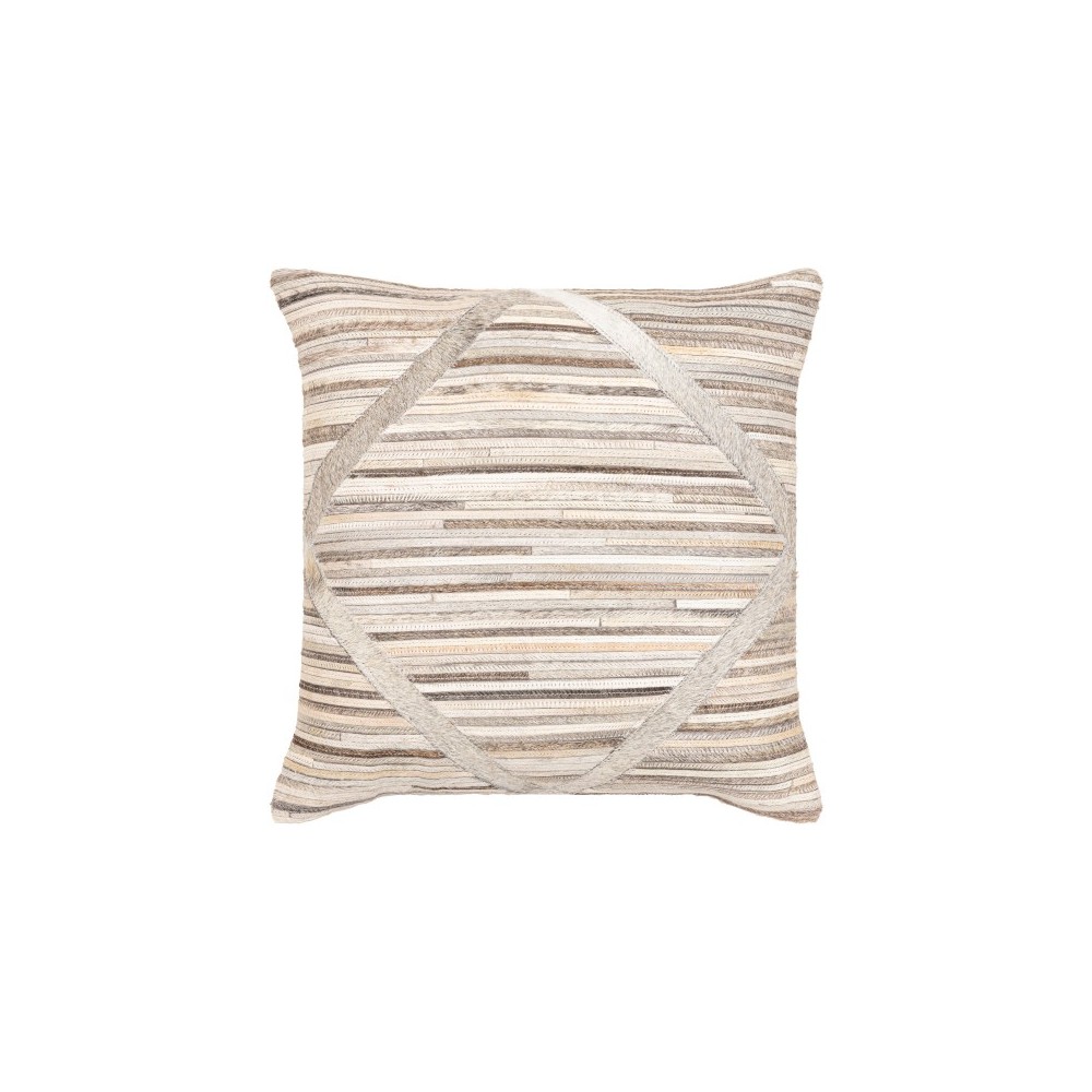 Surya Zander Gray Pillow Cover 20"H X 20"W Surya Zander Gray Pillow Cover 20"H X 20"W