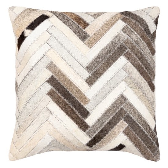 Surya Zander Charcoal Pillow Cover 20"H X 20"W