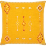 Surya Zina Mustard Pillow Cover 20"H X 20"W