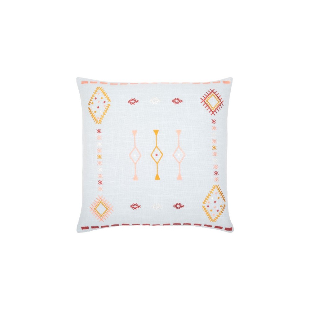 Surya Zina Pale Blue Pillow Cover 18"H X 18"W Surya Zina Pale Blue Pillow Cover 18"H X 18"W