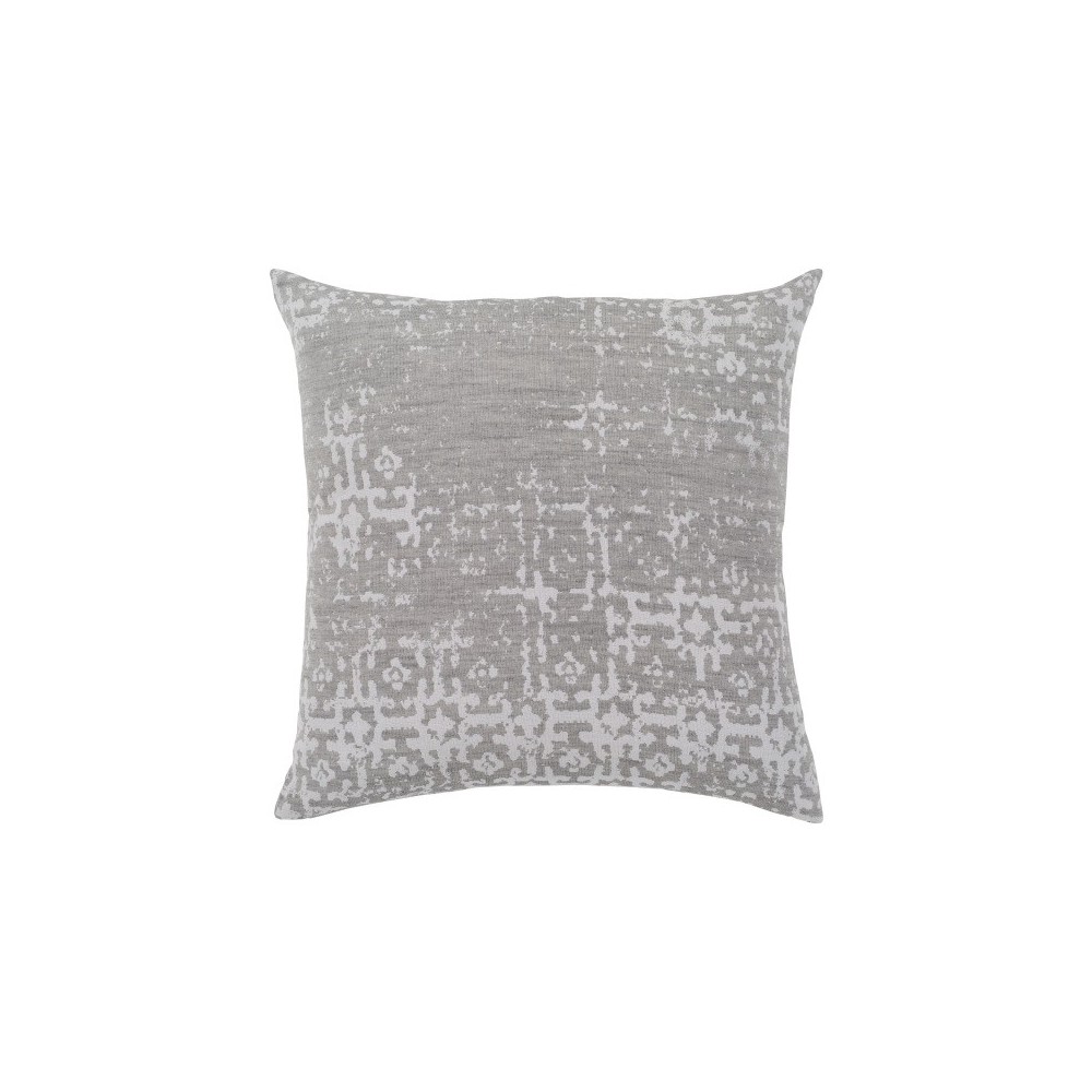 Surya Abstraction Gray Pillow Shell With Polyester Insert 20"H X 20"W