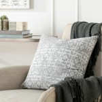 Surya Abstraction Gray Pillow Shell With Polyester Insert 20"H X 20"W