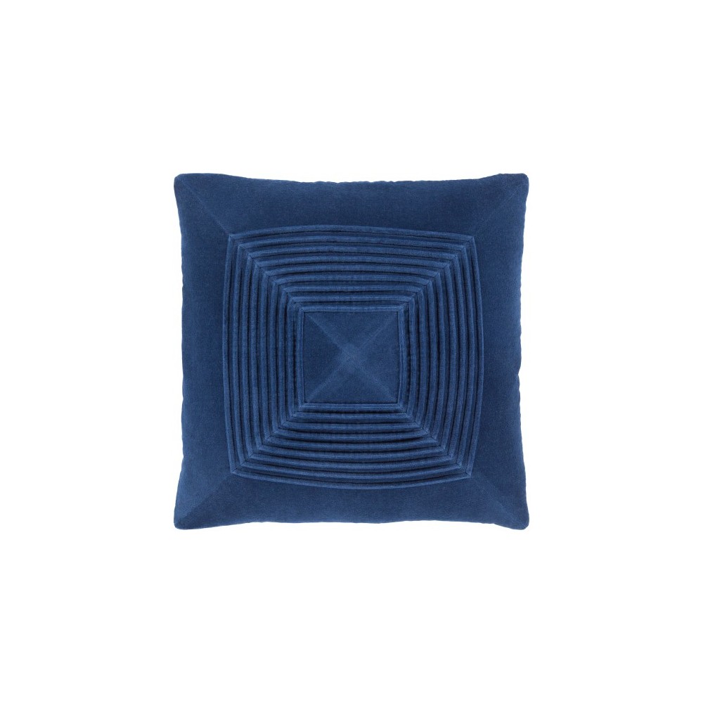 Surya Akira Navy Pillow Shell With Polyester Insert 22"H X 22"W