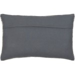 Surya Alamosa Charcoal Pillow Shell With Down Insert 14"H X 22"W