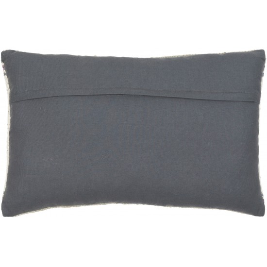 Surya Alamosa Charcoal Pillow Shell With Down Insert 14"H X 22"W