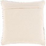 Surya Amaretta Beige Pillow Shell With Polyester Insert 20"H X 20"W