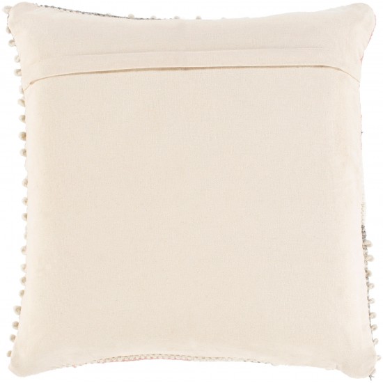 Surya Amaretta Beige Pillow Shell With Polyester Insert 20"H X 20"W