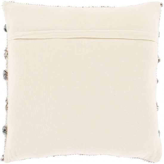 Surya Anders Pillow Shell With Polyester Insert 20"H X 20"W Cream & Taupe