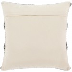 Surya Anders Pillow Shell With Down Insert 18"H X 18"W Cream & Slate