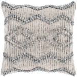 Surya Anders Pillow Shell With Polyester Insert 20"H X 20"W Cream & Slate