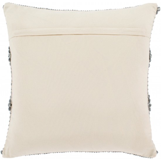 Surya Anders Pillow Shell With Polyester Insert 22"H X 22"W Cream & Slate