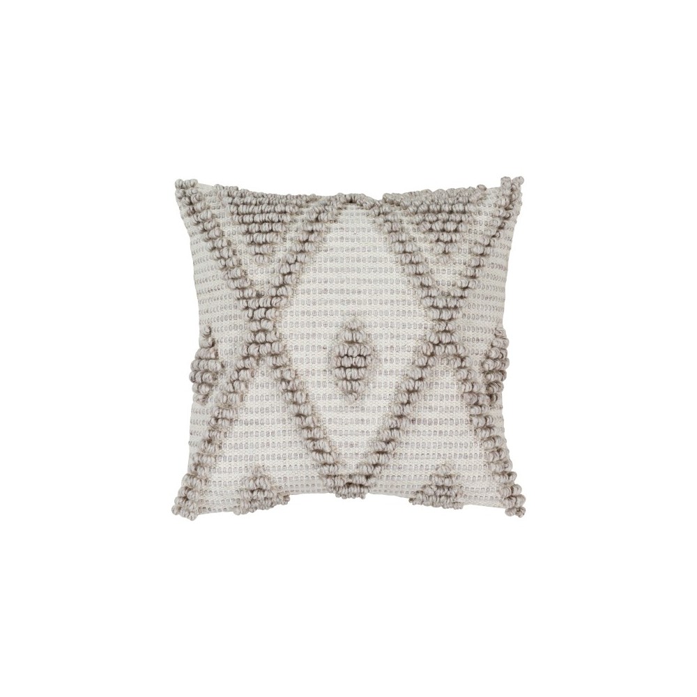 Surya Anders Cream & Taupe Pillow Shell With Polyester Insert 22"H X 22"W Surya Anders Cream & Taupe Pillow Shell With Polyester Insert 22"H X 22"W