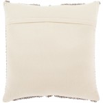 Surya Anders Cream & Taupe Pillow Shell With Polyester Insert 22"H X 22"W