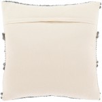 Surya Anders Cream & Slate Pillow Shell With Down Insert 18"H X 18"W