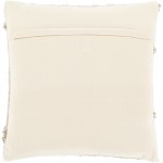 Surya Anders Cream Pillow Shell With Polyester Insert 18"H X 18"W