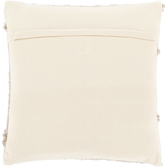 Surya Anders Cream Pillow Shell With Polyester Insert 18"H X 18"W