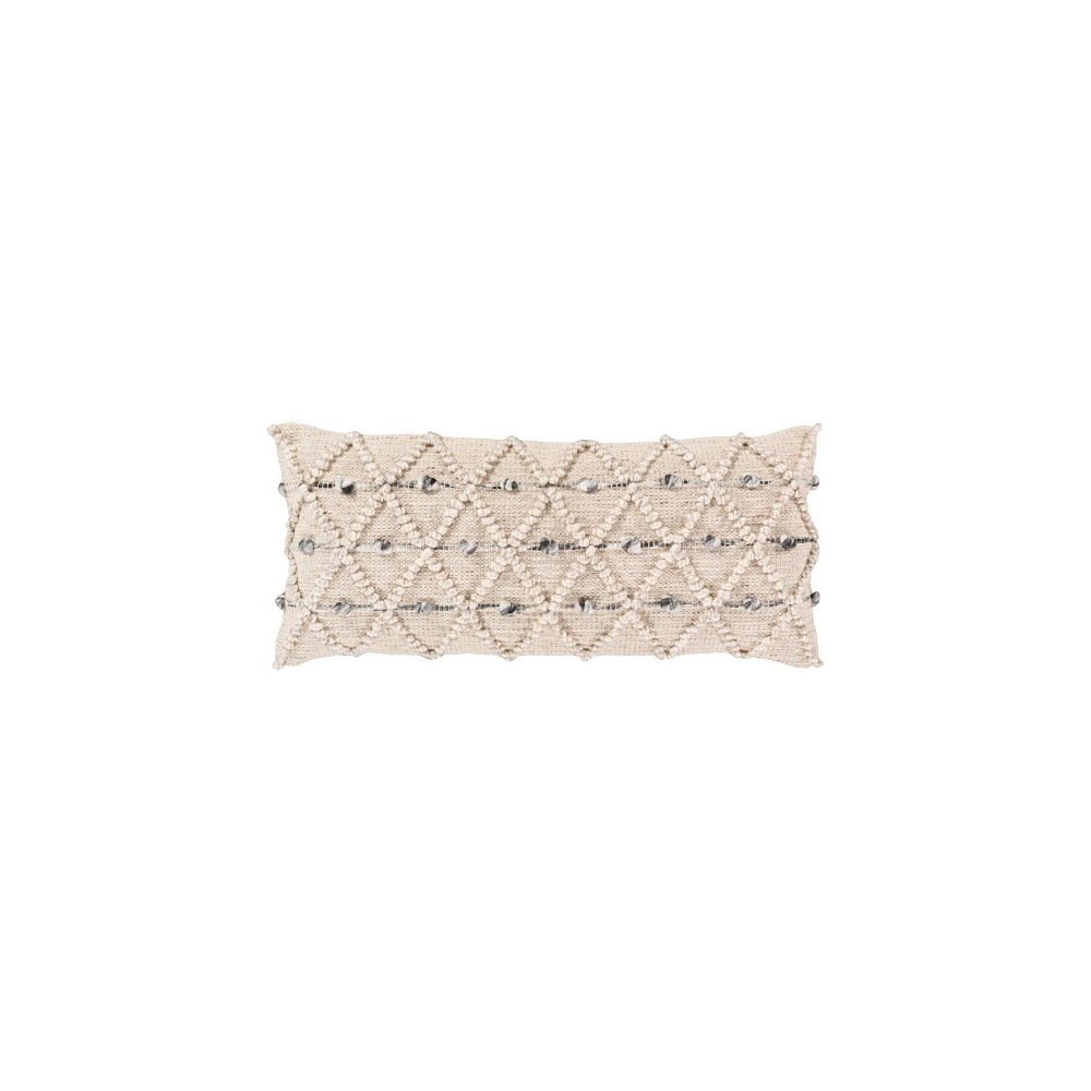 Surya Anders Pillow Shell With Down Insert 14"H X 32"W Cream Surya Anders Pillow Shell With Down Insert 14"H X 32"W Cream
