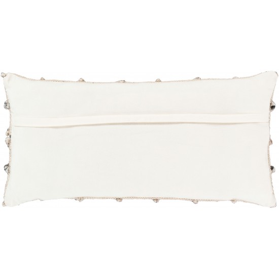 Surya Anders Pillow Shell With Polyester Insert 14"H X 32"W Cream