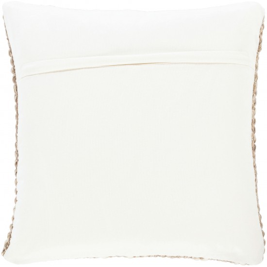 Surya Anniken Pillow Shell With Polyester Insert 18"H X 18"W Cream