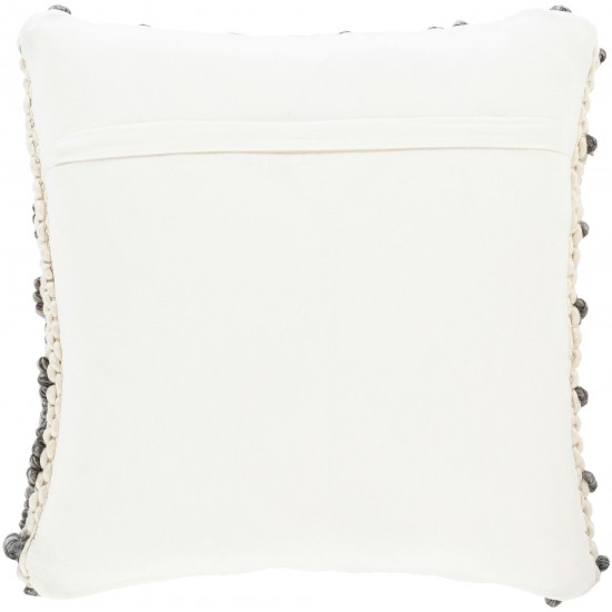 Surya Anniken Cream Pillow Shell With Polyester Insert 18"H X 18"W