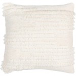 Surya Apache Cream Pillow Shell With Down Insert 20"H X 20"W