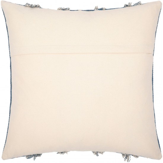 Surya Ashbury Pillow Shell With Down Insert 14"H X 22"W Dark Blue