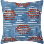 Surya Ashbury Blue Pillow Shell With Down Insert 18"H X 18"W